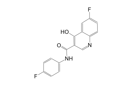 3-quinolinecarboxamide, 6-fluoro-N-(4-fluorophenyl)-4-hydroxy-
