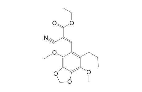 2-propenoic acid, 2-cyano-3-(4,7-dimethoxy-6-propyl-1,3-benzodioxol-5-yl)-, ethyl ester, (2E)-