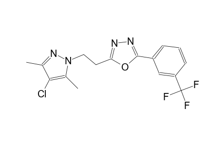 2-[2-(4-chloro-3,5-dimethyl-1H-pyrazol-1-yl)ethyl]-5-[3-(trifluoromethyl)phenyl]-1,3,4-oxadiazole