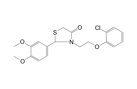 3-[2-(2-chloro-phenoxy)-ethyl]-2-(3,4-dimethoxy-phenyl)-thiazolidin-4-one