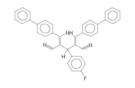 2,6-BIS(4-BIPHENYLYL)-3,5-DICYANO-4-(4-FLUOROPHENYL)-1,4-DIHYDROPYRIDINE