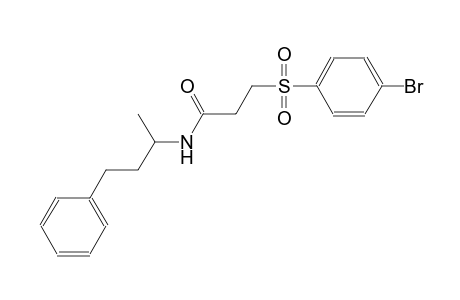 3-[(4-bromophenyl)sulfonyl]-N-(1-methyl-3-phenylpropyl)propanamide