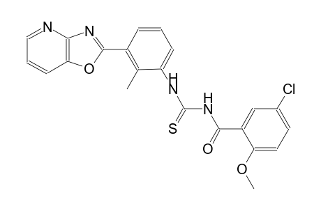 thiourea, N-(5-chloro-2-methoxybenzoyl)-N'-(2-methyl-3-oxazolo[4,5-b]pyridin-2-ylphenyl)-