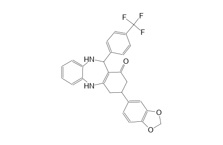 1H-dibenzo[b,e][1,4]diazepin-1-one, 3-(1,3-benzodioxol-5-yl)-2,3,4,5,10,11-hexahydro-11-[4-(trifluoromethyl)phenyl]-