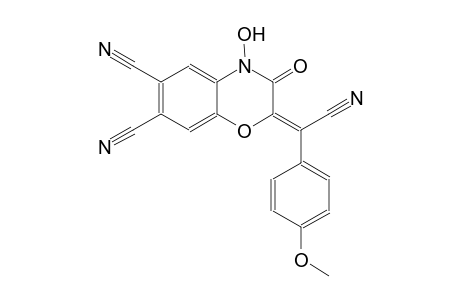 2H-1,4-benzoxazine-6,7-dicarbonitrile, 2-[cyano(4-methoxyphenyl)methylene]-3,4-dihydro-4-hydroxy-3-oxo-, (2E)-