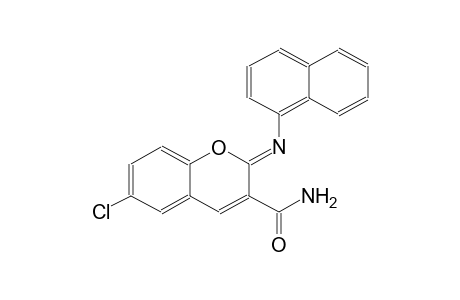 (2Z)-6-chloro-2-(1-naphthylimino)-2H-chromene-3-carboxamide