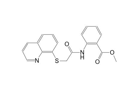 benzoic acid, 2-[[(8-quinolinylthio)acetyl]amino]-, methyl ester