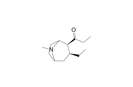 3.beta.-Ethyl-8-Methyl-2.beta.-propanoyl-8-azabicyclo[3.2.1]octane