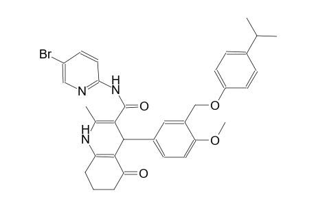 N-(5-bromo-2-pyridinyl)-4-{3-[(4-isopropylphenoxy)methyl]-4-methoxyphenyl}-2-methyl-5-oxo-1,4,5,6,7,8-hexahydro-3-quinolinecarboxamide