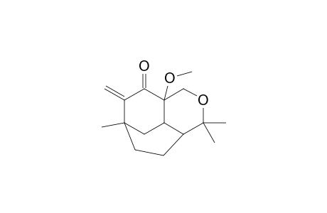 1,7,7-Trimethyl-2-methylene-4-methoxy-6-oxatricyclo[6.2.2.0(4,9)]dodecan-3-one
