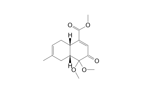 (4aR,8aS)-3-keto-4,4-dimethoxy-6-methyl-4a,5,8,8a-tetrahydronaphthalene-1-carboxylic acid methyl ester