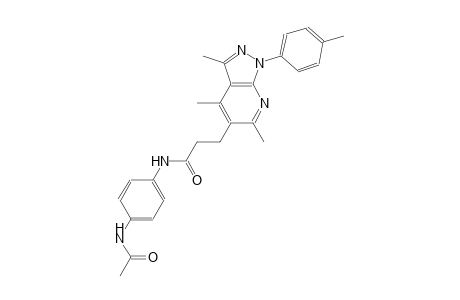 1H-pyrazolo[3,4-b]pyridine-5-propanamide, N-[4-(acetylamino)phenyl]-3,4,6-trimethyl-1-(4-methylphenyl)-