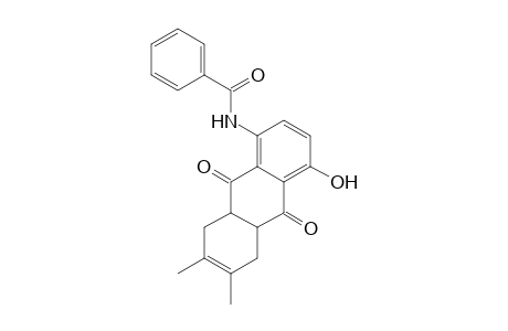 Benzamide, N-(5,8,8a,9,10,10a-hexahydro-4-hydroxy-6,7-dimethyl-9,10-dioxo-1-anthracenyl)-