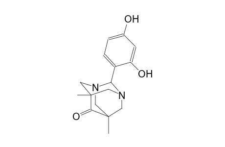 2-(2,4-Dihydroxyphenyl)-5,7-dimethyl-1,3-diazatricyclo[3.3.1.1(3,7)]decan-6-one