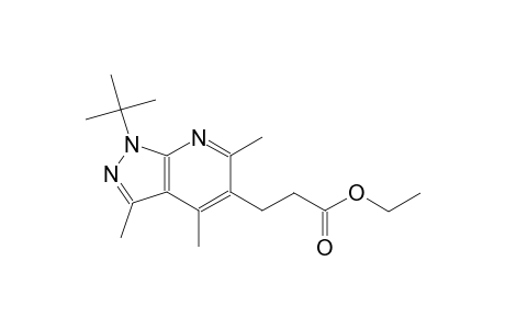 1H-pyrazolo[3,4-b]pyridine-5-propanoic acid, 1-(1,1-dimethylethyl)-3,4,6-trimethyl-, ethyl ester