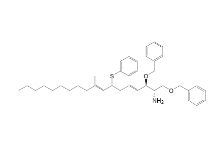(2S,3R,4E,8E)-2-Amino-1,3-di-O-benzyl-9-methyl-7-(phenylthio)-4,8-octadecadiene-1,3-diol
