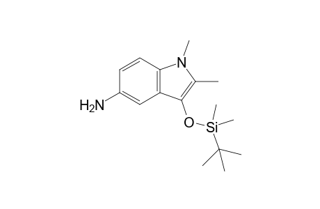 [3-(tert-Butyldimethylsilyloxy)-1,2-dimethyl-1H-indol-5-yl]amine