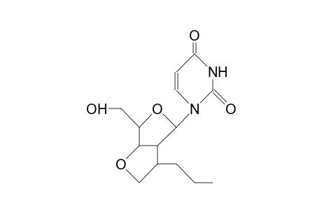 1-(2-Deoxy-2-C,3-O-<1-N-propyl-ethylene>-B-D-lyxofuranosyl)-uracil
