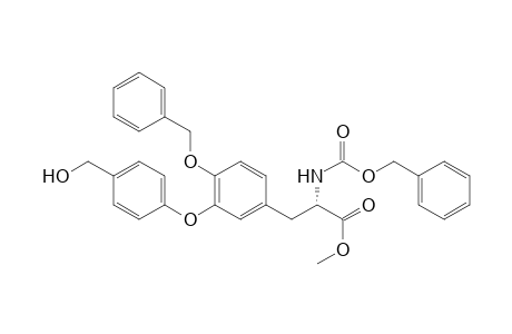 L-Tyrosine, 3-[4-(hydroxymethyl)phenoxy]-N-[(phenylmethoxy)carbonyl]-O-(phenylmethyl)-, methyl ester