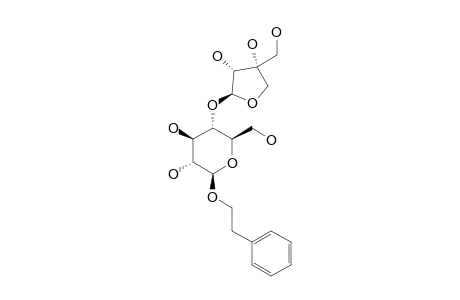 ICARISIDE_DC;PHENYLETHYL-1-O-BETA-D-APIOFURANOSYL-(1->4)-BETA-D-GLUCOPYRANOSIDE