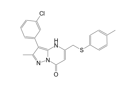 pyrazolo[1,5-a]pyrimidin-7(4H)-one, 3-(3-chlorophenyl)-2-methyl-5-[[(4-methylphenyl)thio]methyl]-