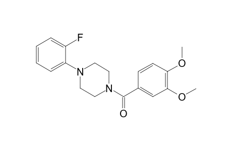 Piperazine, 1-(3,4-dimethoxybenzoyl)-4-(2-fluorophenyl)-
