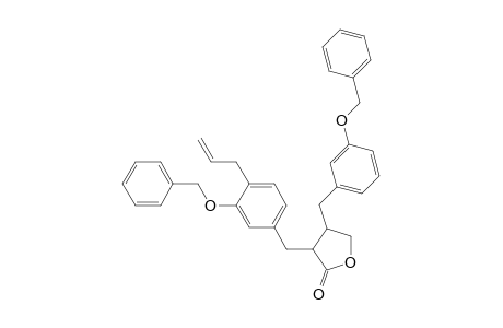 (+-)-2-[3-Benzyloxy-4-(2-propenyl)benzyl)-3-(3'-benzyloxybenzyl)butyrolactone