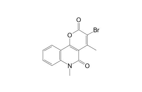 3-Bromanyl-4,6-dimethyl-pyrano[3,2-c]quinoline-2,5-dione