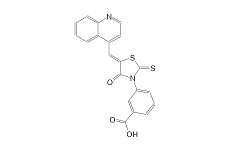 benzoic acid, 3-[(5Z)-4-oxo-5-(4-quinolinylmethylene)-2-thioxothiazolidinyl]-
