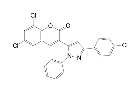 6,8-Dichloro-3-[3-(4-chlorophenyl)-1-phenylpyrazol-5-yl]coumarin