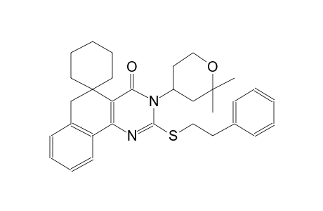 3-(2,2-dimethyltetrahydro-2H-pyran-4-yl)-2-(phenethylthio)-3H-spiro[benzo[h]quinazoline-5,1'-cyclohexan]-4(6H)-one