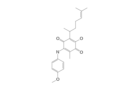 2-(1,5-DIMETHYL-4-HEXENYL)-3-HYDROXY-5-METHYL-6-[(4'-METHOXYPHENYL)-AMINE]-1,4-BENZOQUINONE