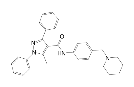 5-methyl-1,3-diphenyl-N-[4-(1-piperidinylmethyl)phenyl]-1H-pyrazole-4-carboxamide