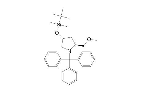 (2S,4R)-4-[[1-(TERT.-BUTYL)-1,1-DIMETHYLSILYL]-OXY]-2-METHOXYMETHYL-1-TRITYL-PYRROLIDIN