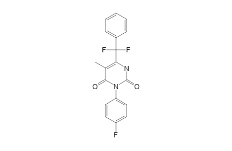 6-(DIFLUOROMETHYLPHENYL)-3-(4-FLUOROPHENYL)-5-METHYL-2,4-PYRIMIDINDIONE