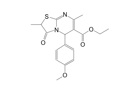 ethyl 5-(4-methoxyphenyl)-2,7-dimethyl-3-oxo-2,3-dihydro-5H-[1,3]thiazolo[3,2-a]pyrimidine-6-carboxylate