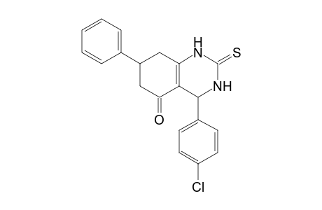 4-(4-Chlorophenyl)-7-phenyl-2-thioxo-1,2,3,4,5,6,7.8-octahydroquinazoline-5-one