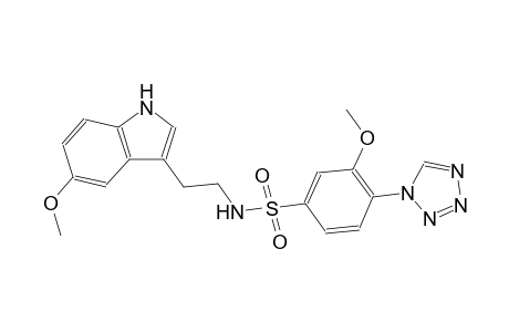 benzenesulfonamide, 3-methoxy-N-[2-(5-methoxy-1H-indol-3-yl)ethyl]-4-(1H-tetrazol-1-yl)-
