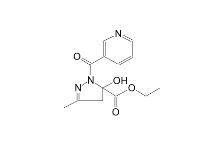 ethyl 5-hydroxy-3-methyl-1-(3-pyridinylcarbonyl)-4,5-dihydro-1H-pyrazole-5-carboxylate