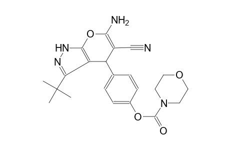 4-(6-amino-3-tert-butyl-5-cyano-1,4-dihydropyrano[2,3-c]pyrazol-4-yl)phenyl 4-morpholinecarboxylate