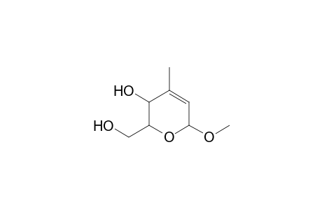 2-Hydroxymethyl-6-methoxy-4-methyl-3,6-dihydro-2H-pyran-3-ol