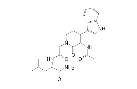 (2S)-2-{2-[(3SR,4SR)-3-Acetamido-4-(3-indolyl)-2-oxo-1-piperidinyl]acetamido}-4-methylpentamide isomer