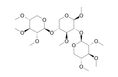 Methyl-3-O-methyl-2-O-(2,3,4-tri-O-methyl-beta-D-xylopyranosyl)-4-O-(2,3,4-tri-O-methyl-beta-D-xylopyranosyl)-beta-D-xylopyranoside