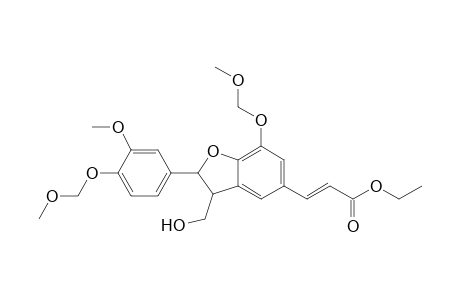 Ethyl 3-[2',3'-dihydro-3'-(hydroxymethyl)-7'-(methoxymethoxy)-2'-(3''-methoxy-4''-methoxymethoxyphenyl)benzofuran-5'-yl]propenoate