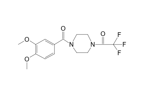 1-(4-(3,4-Dimethoxybenzoyl)piperazin-1-yl)-2,2,2-trifluoroethanone