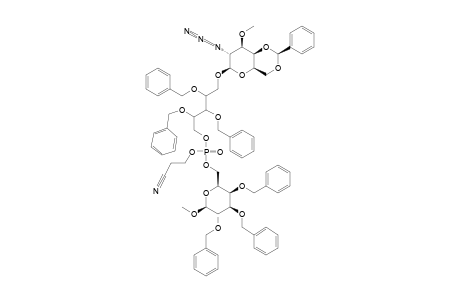 (METHYL-2,3,4-TRI-O-BENZYL-BETA-D-GLUCOPYRANOSID-6-YL)-2-CYANOETHYL-1-(2-AZIDO-4,6-O-BENZYLIDENE-2-DEOXY-3-O-METHYL-BETA-D-GALACTOPYRANOSYL)-2,3,4