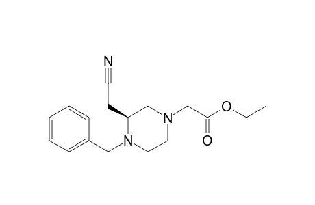 (-)-Ethyl 2-[(3S)-4-benzyl-3-(cyanomethyl)piperazin-1-yl]acetate