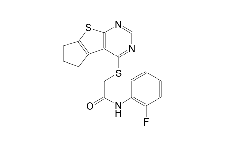 acetamide, 2-[(6,7-dihydro-5H-cyclopenta[4,5]thieno[2,3-d]pyrimidin-4-yl)thio]-N-(2-fluorophenyl)-