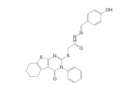 N'-[(E)-(4-hydroxyphenyl)methylidene]-2-[(4-oxo-3-phenyl-3,4,5,6,7,8-hexahydro[1]benzothieno[2,3-d]pyrimidin-2-yl)sulfanyl]acetohydrazide
