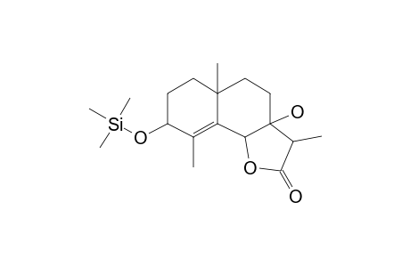 Naphtho[1,2-B]furan-2(3H)-one, 3A,4,5,5A,6,7,8,9B-octahydro-3A,8-dihydroxy-3,5A,9-trimethyl-, tms